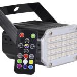 Projector 48 LEDs Efeitos RGBW - UV 12W c/ Comando