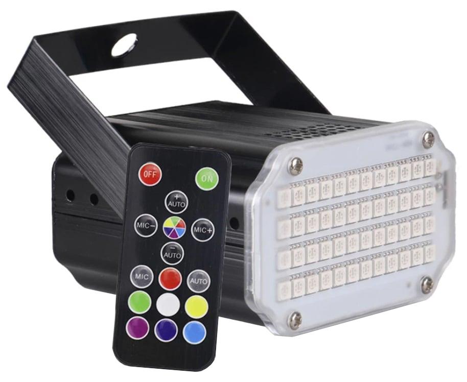 Projector 48 LEDs Efeitos RGBW - UV 12W c/ Comando