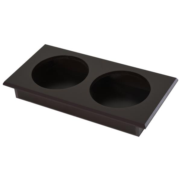 Comedouro Elevado para Cães com 2 Tigelas de Aço Inoxidável e Espaço de Armazenamento Oculto 60x30x41 cm Castanho Escuro