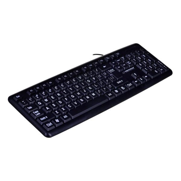 Teclado Esperanza EK129 Preto Inglês QWERTY
