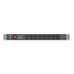 Extensor 19" 8 Tomas Schuko com interruptor Lanberg PDU-08I-0200-C20-BK (2 m)