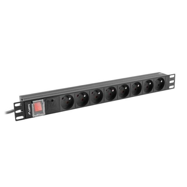 Extensor 19" 6 Tomas Schuko Lanberg PDU-06E-0200-BK (2 m)