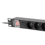 Extensor 19" 6 Tomas Schuko Lanberg PDU-06E-0200-BK (2 m)