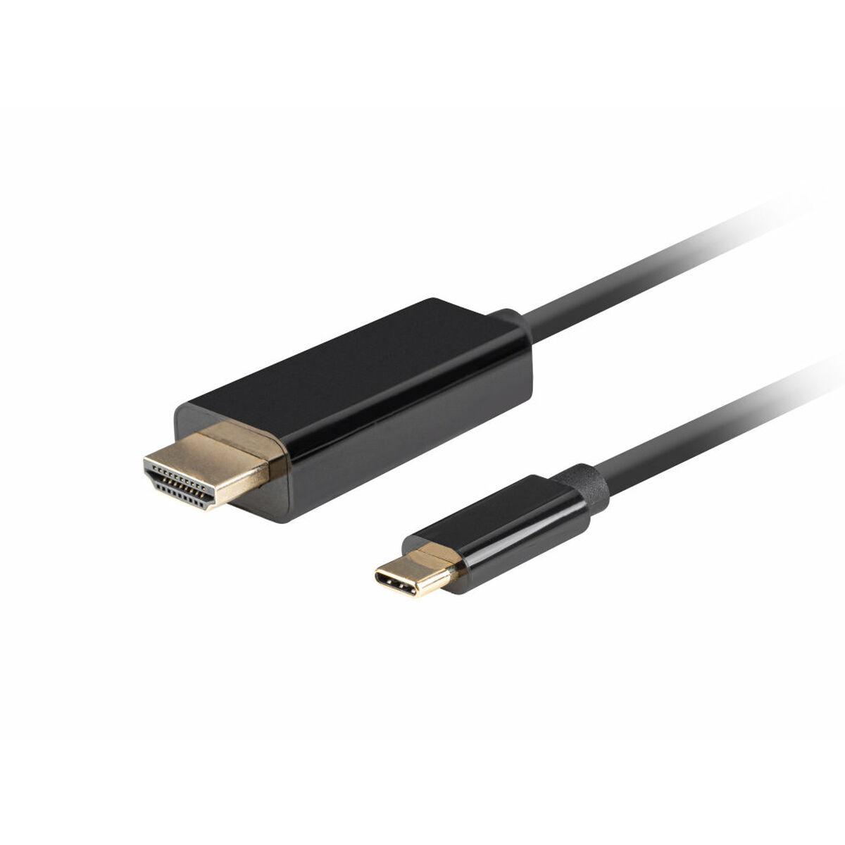Cabo USB-C para HDMI Lanberg CA-CMHD-10CU-0030-BK 3 m Preto