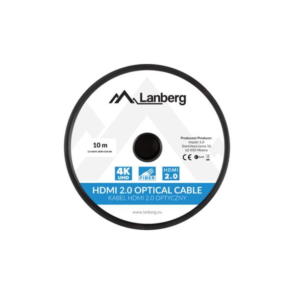 Cabo HDMI Lanberg CA-HDMI-20FB-0100-BK Preto 10 m