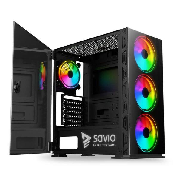 Caixa Semitorre ATX Savio SAVGC-PRIMEX1 Preto