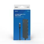 Hub USB-C 4 Portas Savio AK-54 Cinzento
