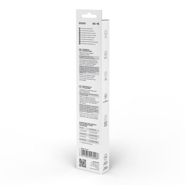 Controlo remoto universal Savio RC-15