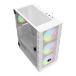 Caixa Semitorre ATX Savio RAPTOR WHITE X1 Preto Multicolor