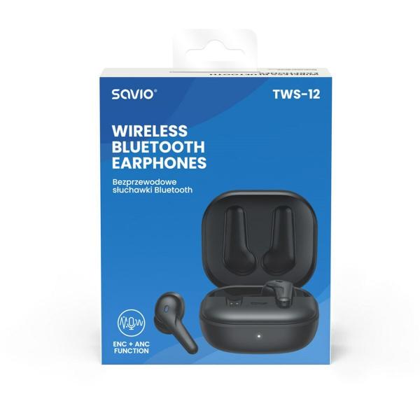 Auriculares in Ear Bluetooth Savio TWS-12 Preto