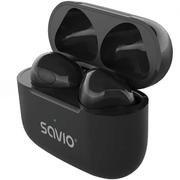 Auriculares sem fios Savio TWS-02 PRO Preto black
