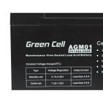 Bateria para Sistema Interactivo de Fornecimento Ininterrupto de Energia Green Cell AGM01 12 Ah