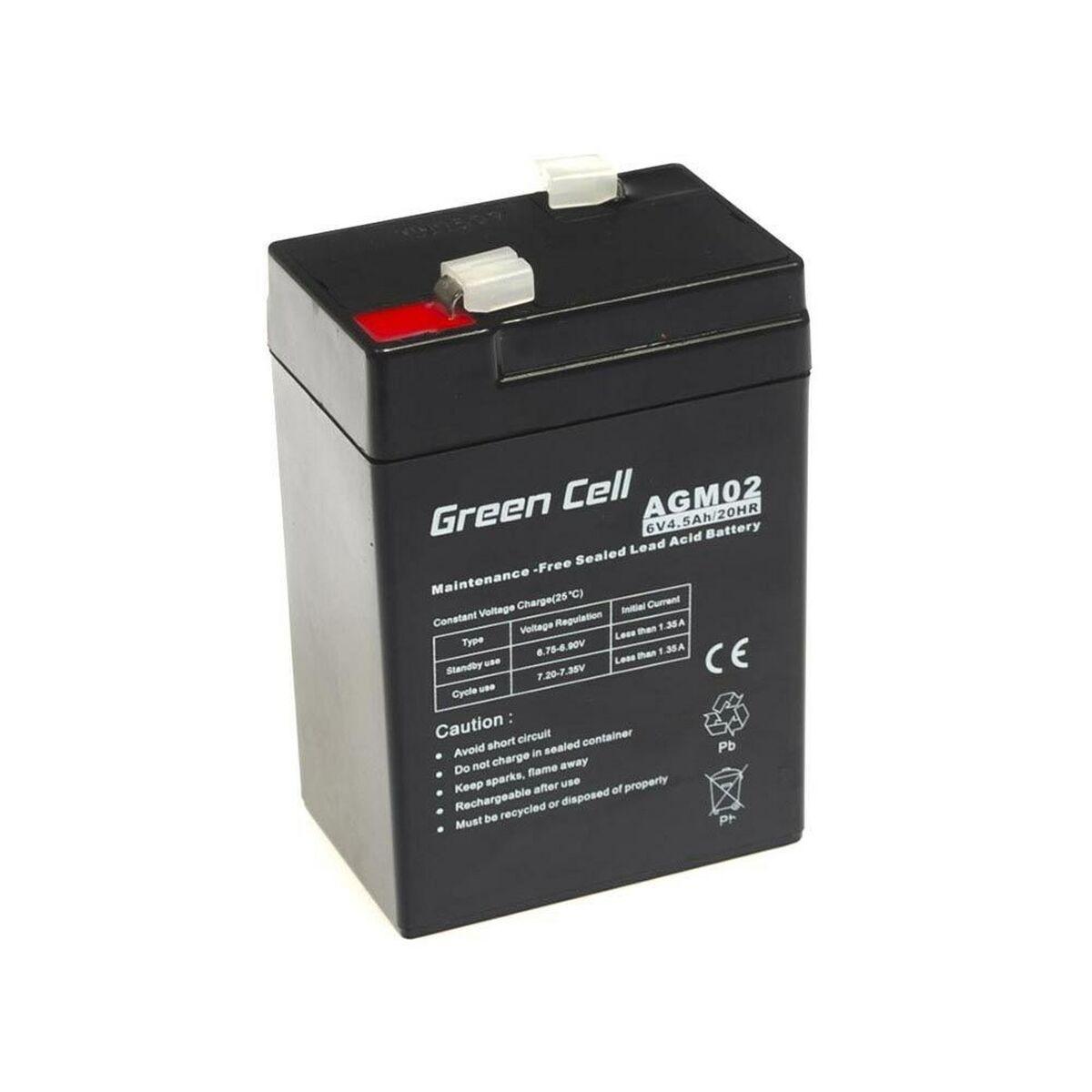 Bateria para Sistema Interactivo de Fornecimento Ininterrupto de Energia Green Cell AGM02 4,5 AH 6 V
