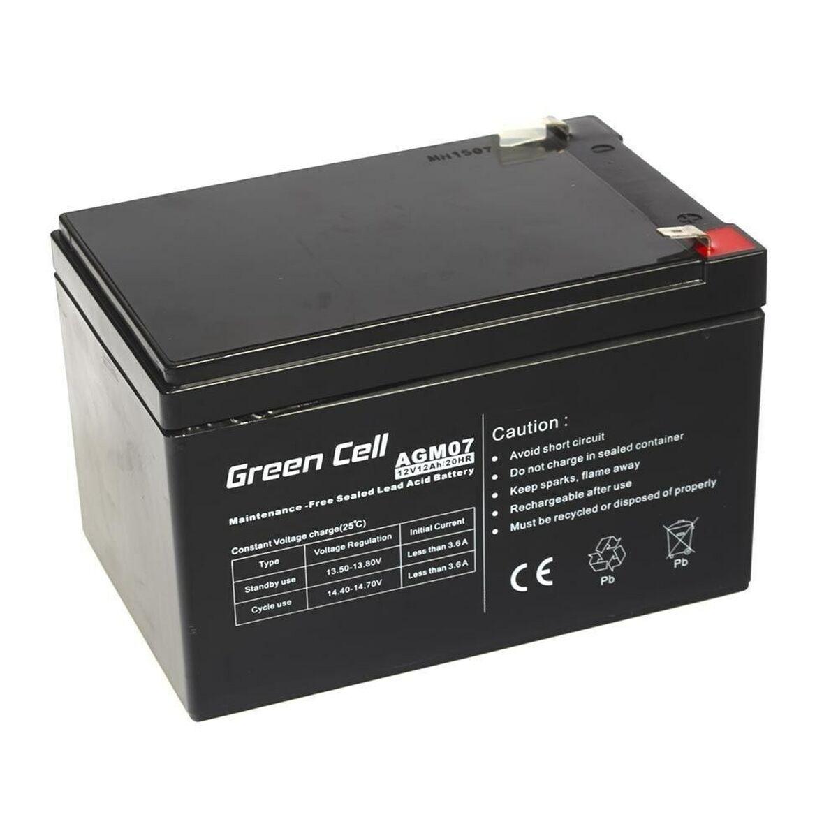 Bateria para Sistema Interactivo de Fornecimento Ininterrupto de Energia Green Cell AGM07 12 Ah 12 V