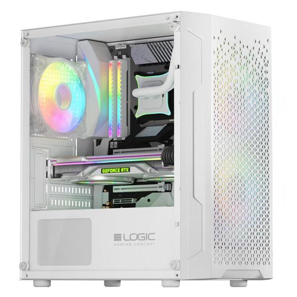 Caixa Semitorre ATX Logic ARAMIS ARGB Branco