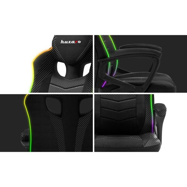 Cadeira de Gaming Huzaro HZ-Force 2.5 RGB Mesh Preto Cinzento