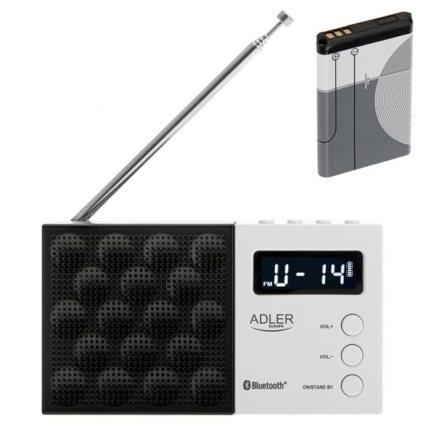 Rádio Adler pll fm ad 1908 Preto Branco