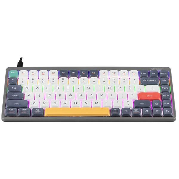 Teclado mecânico Tracer TRAKLA47279 Branco Multicolor QWERTY