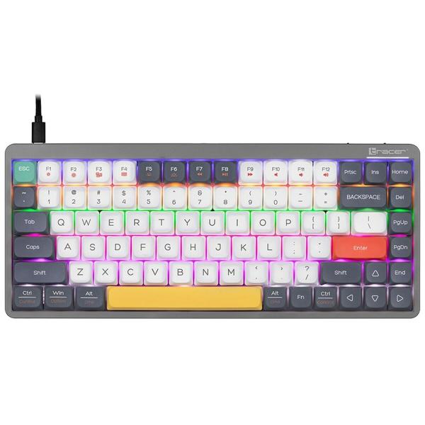 Teclado mecânico Tracer TRAKLA47279 Branco Multicolor QWERTY