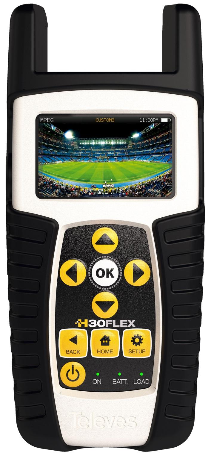 Medidor de Campo H30FLEX DVB - S/S2 + DVB - T/T2 + DVB - C - TELEVES