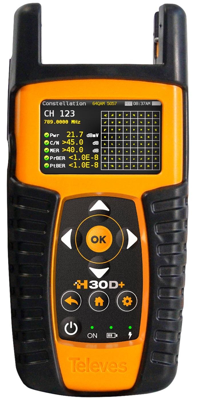 Medidor de Campo H30D+ DVB - C c/ DOCSIS 3.1 - TELEVES