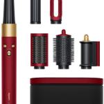 Modelador/Secador Multifunção Airwrap i.d. Liso + Ondulado 1300W (Red Velvet/Gold) - DYSON