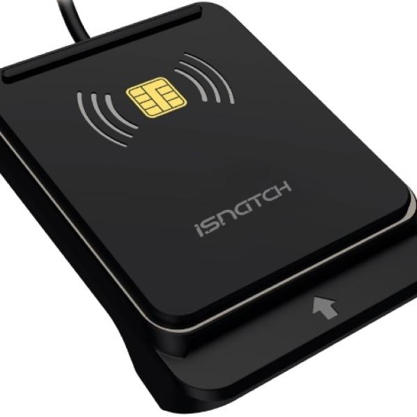 Leitor de Cartões Inteligente p/ Carteiras Eletrónicas e Cartões de Saúde (Preto) - ISNATCH