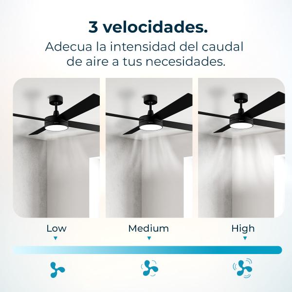 Ventoinha de Teto Energysilence Aero 5200 60W (Preto) - CECOTEC