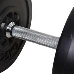 Conjunto de Barras de Pesos com 14 Discos de Pesos Intercambiáveis até 55kg Conjunto de Pesos e Barras Ajustáveis para Culturismo Treinamento Fitness em Casa Academia Preto