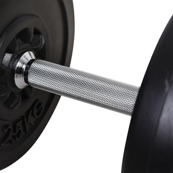 Conjunto de Barras de Pesos com 14 Discos de Pesos Intercambiáveis até 55kg Conjunto de Pesos e Barras Ajustáveis para Culturismo Treinamento Fitness em Casa Academia Preto