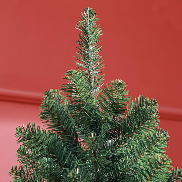 Árvore de Natal Artificial 210 cm com 1064 Ramos de Arame de Memória e Base Recolhível Árvore de Natal Verde