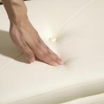 Baú de Armazenamento para Dormitório 33L Puff de Armazenamento Estofado em PU Banco de Arrumação 60x38x40 cm Creme