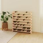 Suporte para Garrafas de Vinho para 96 Garrafas com 8 Níveis Suporte para Vinhos Vertical 114x28x113,5 cm Madeira
