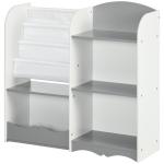 Organizador de Brinquedos Estante para Crianças com Prateleiras Abertas para Dormitório Sala de Jogos 85x26x84 cm Cinza