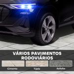 Carro Elétrico Audi E - Tron 12V com Faróis Buzina Música MP3 TF USB e Abertura da Porta 3 - 8km/h 108x60x47 cm Preto