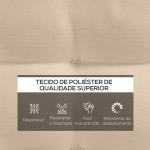 Conjunto de 6 Almofadas para Cadeiras de Jantar 40x40 cm 6 Peças Almofadas para Cadeiras de Jardim Acolchoadas com Fitas Caqui