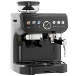 Máquina de Café Expresso 15 Bares 1600 W com Moinho de 15 Níveis e Vaporizador de Leite para Cappuccino e Latte Preta