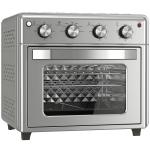 Forno Elétrico de Bancada 30 L 1600 W com Air Fryer, 7 Funções e Temporizador, 43x39x39 cm, Prateado