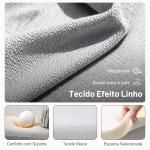 Sofá - Cama Individual Dobrável com Encosto Ajustável 5 Posições, Almofada e Revestimento em Linho Sintético, 75x70x75 cm, Cinzento