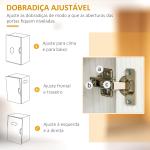 Armário Auxiliar para Micro - ondas Armário de Cozinha Baixo com Armário de 2 Portas e Prateleira Ajustável com Rodas Carga 70 kg 60,4x40,3x97 cm Branco