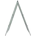 Treliça de Jardim Triangular Suporte para Plantas Trepadeiras com Estrutura em Aço 180x100x180 cm Verde