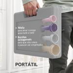Conjunto de Halteres de 8 Peças 2x0,5 kg 2x1 kg 2x1,5 kg 2x2 kg Antiderrapantes com Mala de Transporte Multicoloridos