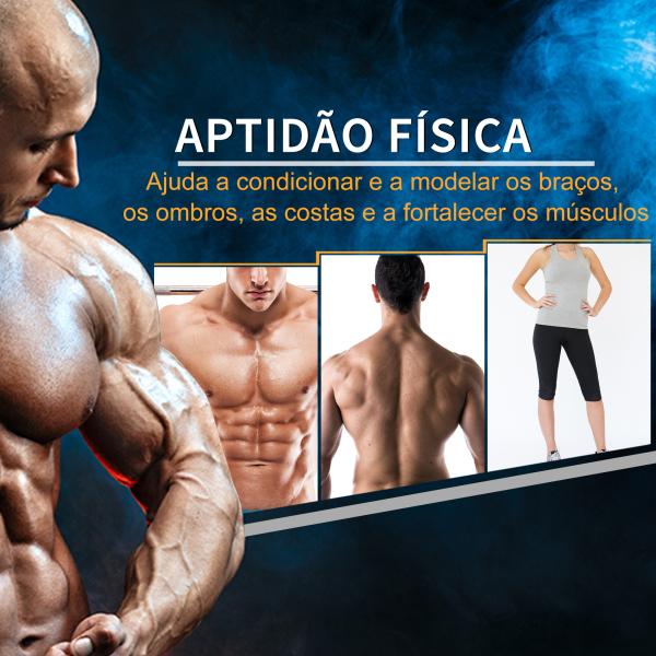 Haltere Hexagonal 15 kg Haltere com Barra de Conexão Metálica para treino em Casa Ginásio Escritório Preto e Prata