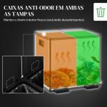 Balde de Lixo de Cozinha com 2 Compartimentos 2x15L Pedal Tampa de Fechamento Suave e Cubo Amovível Prata