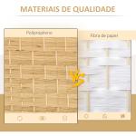 Biombo Dobrável de 6 Painéis Divisor de Ambientes 270x180 cm Ecrã de Privacidade de Polipropileno Madeira