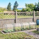 Estufa para Jardim Estufa Pequena para Cultivo de Plantas com 4 Janelas 395x100x80 cm Transparente e Verde