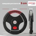 Conjunto de 2 Discos de Pesos Olimpicos 15kg Ferro Fundido Placas de Peso com Orifício de 5 cm Ø40x5 cm Preto