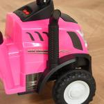 Trator para Crianças de 12 - 36 Meses com Reboque Removível Carro Andador com Buzina Farol Pá e Ancinho Carga 25kg 91x29x44cm Rosa