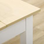 Mesa de Sala de Jantar de Madeira Retangular para 4 - 6 Pessoas Estilo Moderno 119x70x76 cm Carvalho e Branco