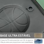 Tabela de Basquetebol Ajustável de 160 - 210cm Aro de Basquetebol com Suporte de Aço Base Recarregável 2 Rodas para Crianças e Adultos 75x83x261cm Vermelho e Preto